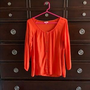 Coral/fire orange blouse